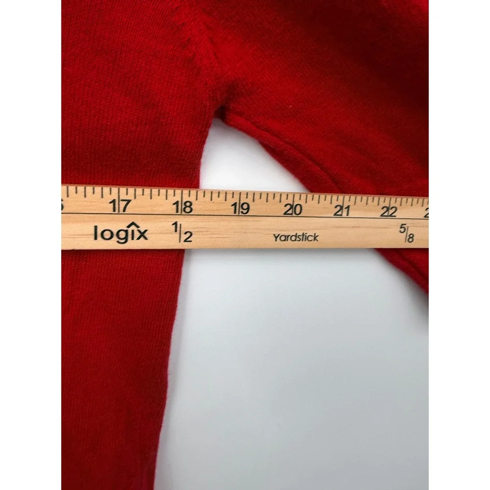 Aeropostale V-Neck Sweater Mens Small Red Good Cotton Wool Blend A87 Logo